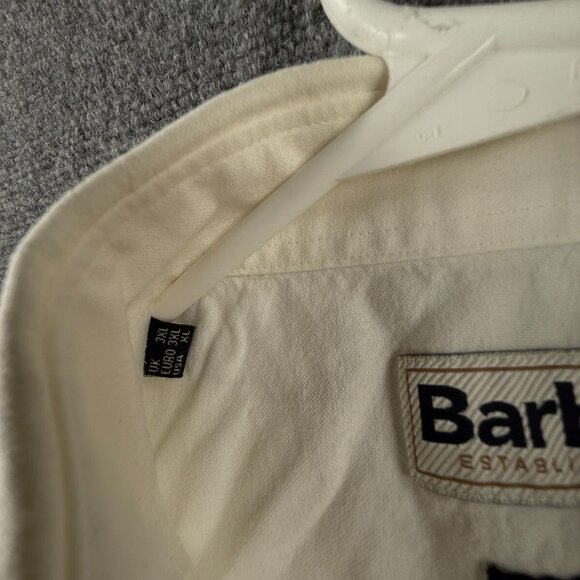Barbour Tailored Fit Us Size XL Long Sleeve White Button Up Shirt Cotton Adult - Picture 9 of 16